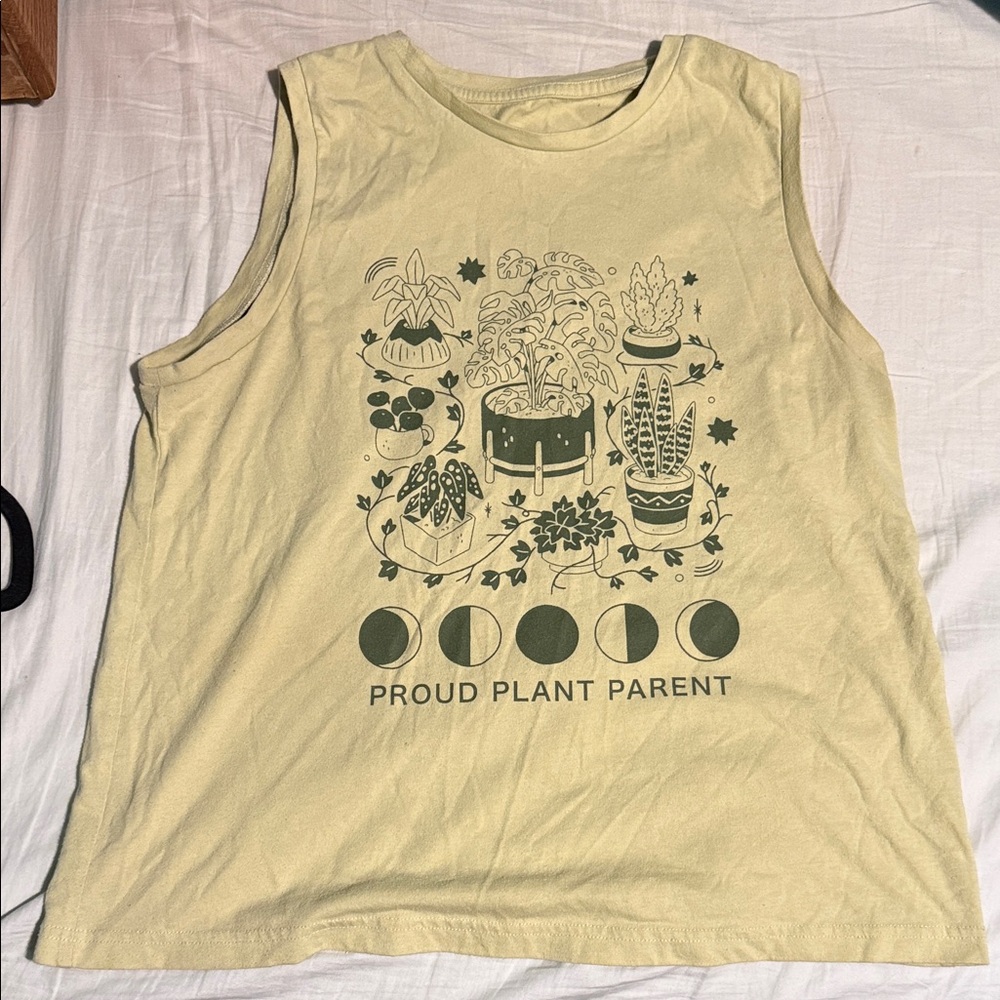 Proud Plant Parent Sleeveless Top - light green